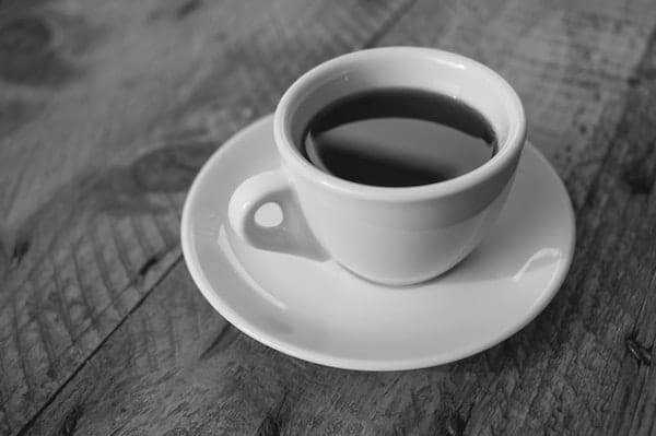 black coffee lukewarm in mug